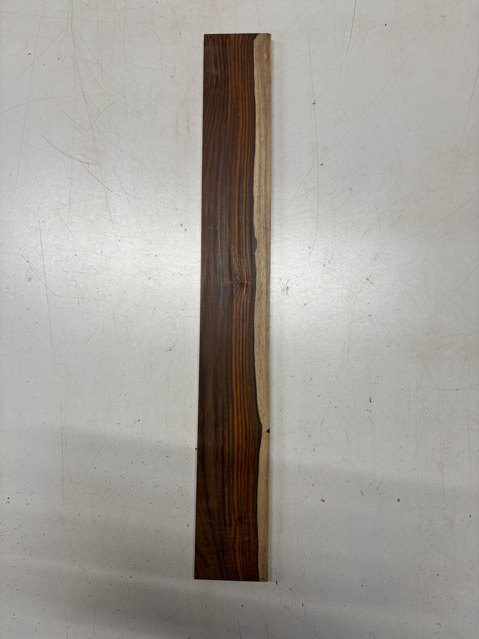 1 Piece, Cocobolo Fingerboard Blank 21-1/2"x2-3/4"x3/8"#5870