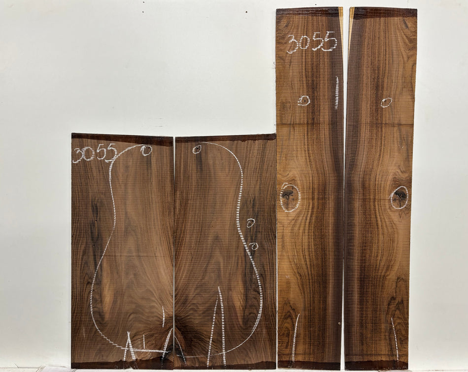 Pau Ferro Jumbo Guitar Back and Side Defective Set #3055