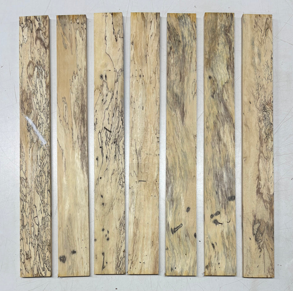 6 Pack, Spalted Tamarind Thin Stock Lumber 18" x 2" x 3/8" #1