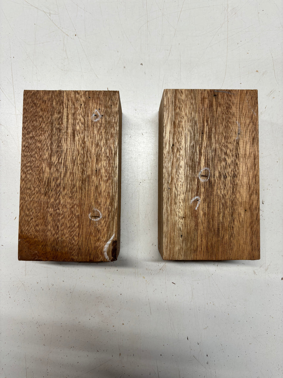 2 Pack, African Mahogany Heel Blanks  7"x4"x2-7/8"#6631