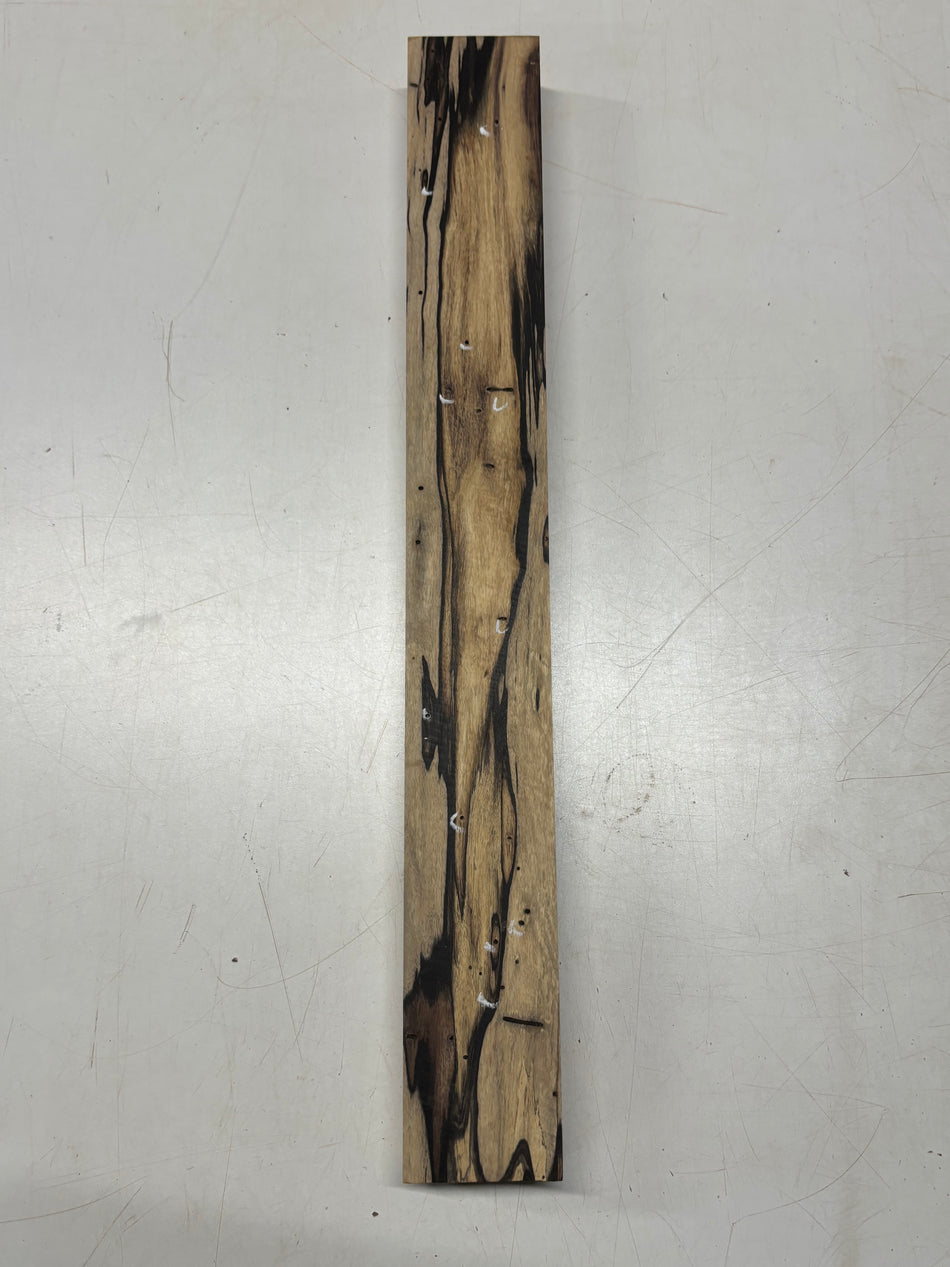 1 Piece , Black and White Ebony Guitar Neck Blank 23 7/8" x 2 7/8"x 3/4" #3
