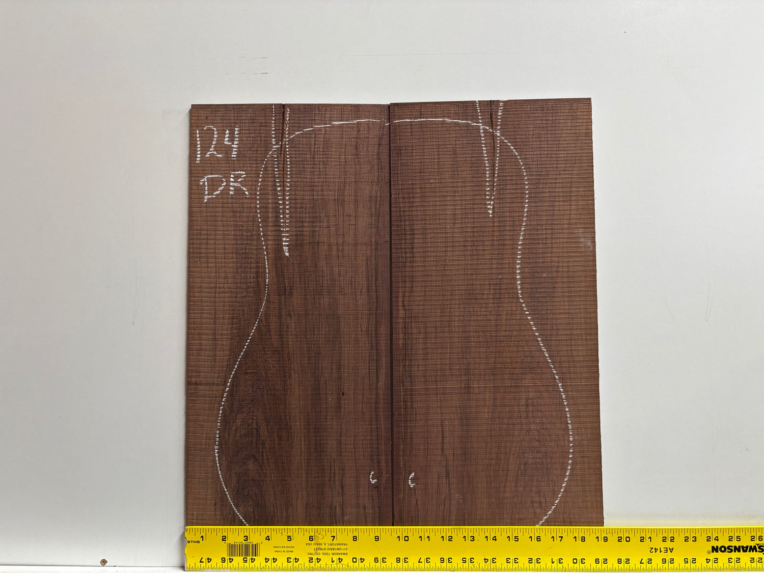 Red Alder Guitar Drop Top 21"x 71/4"x 1/4" 784 Exotic Wood Zone