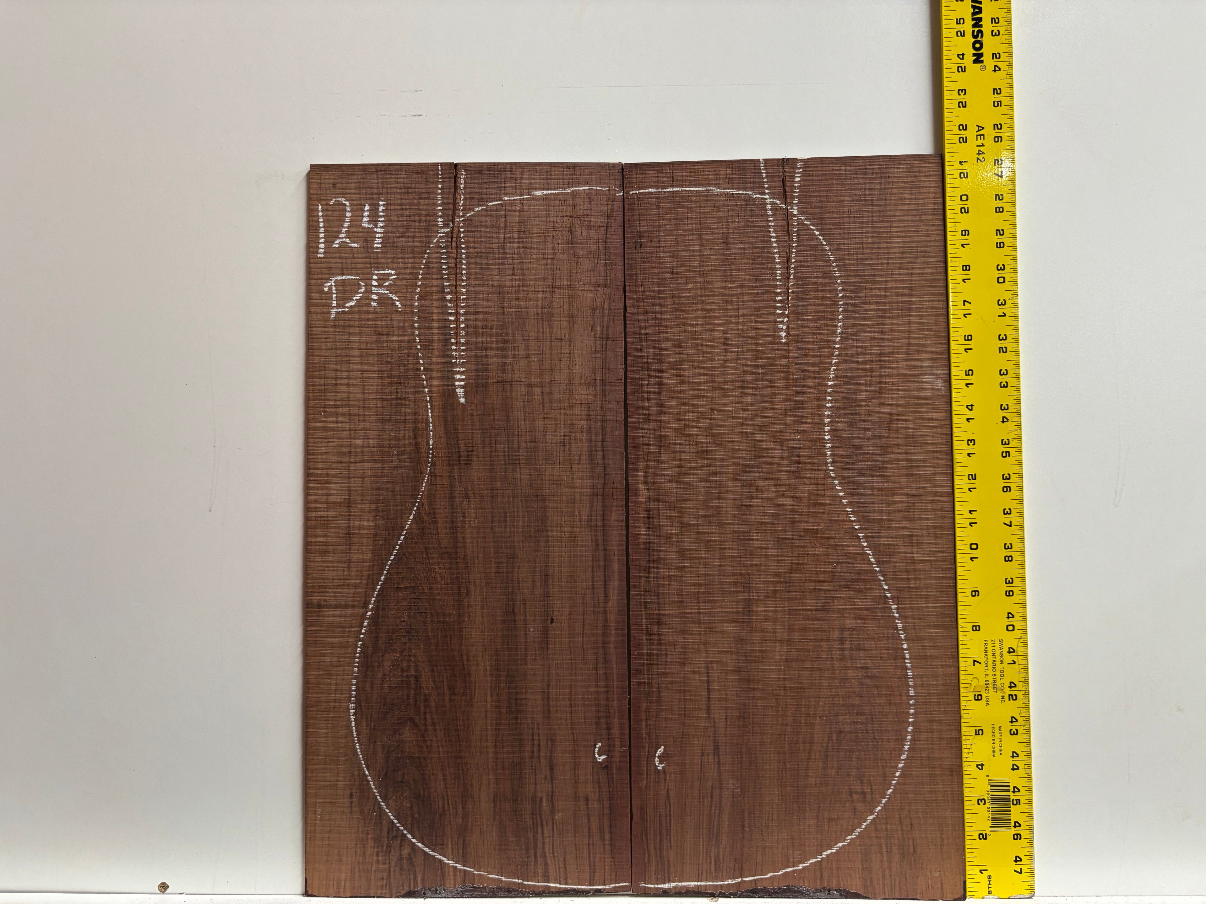 Red Alder Guitar Drop Top 21"x 71/4"x 1/4" 784 Exotic Wood Zone