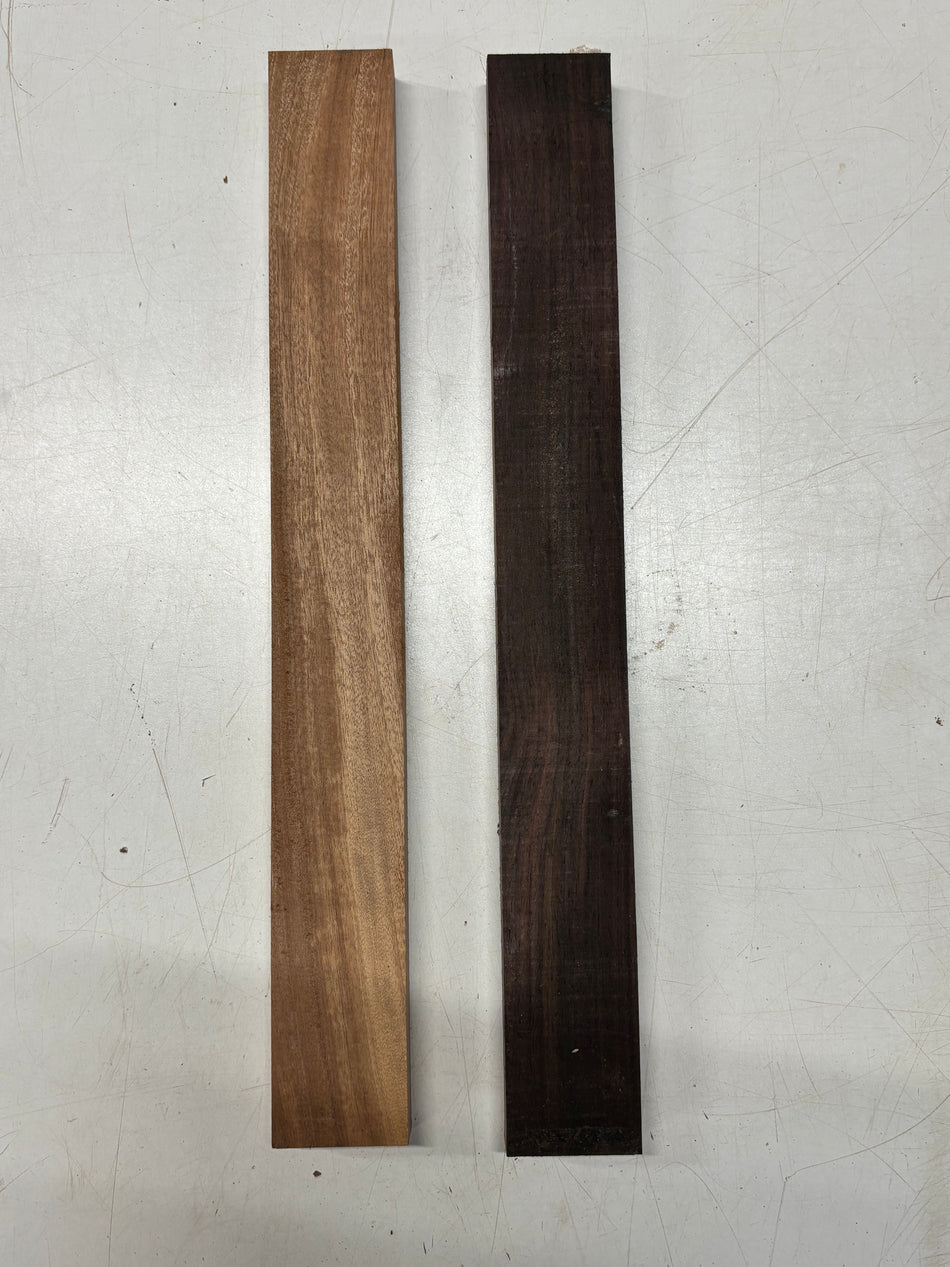 2 Pack, 2 Species, Indian Rosewood & Sapele Thin Stock Lumber 16 3/8" x 1 7/8" x 3/4" #4