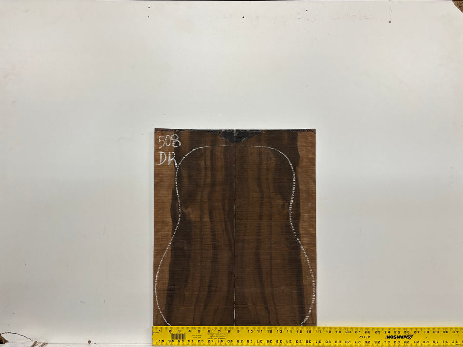 Macassar Ebony Dreadnought Guitar Back & Side Sets #508