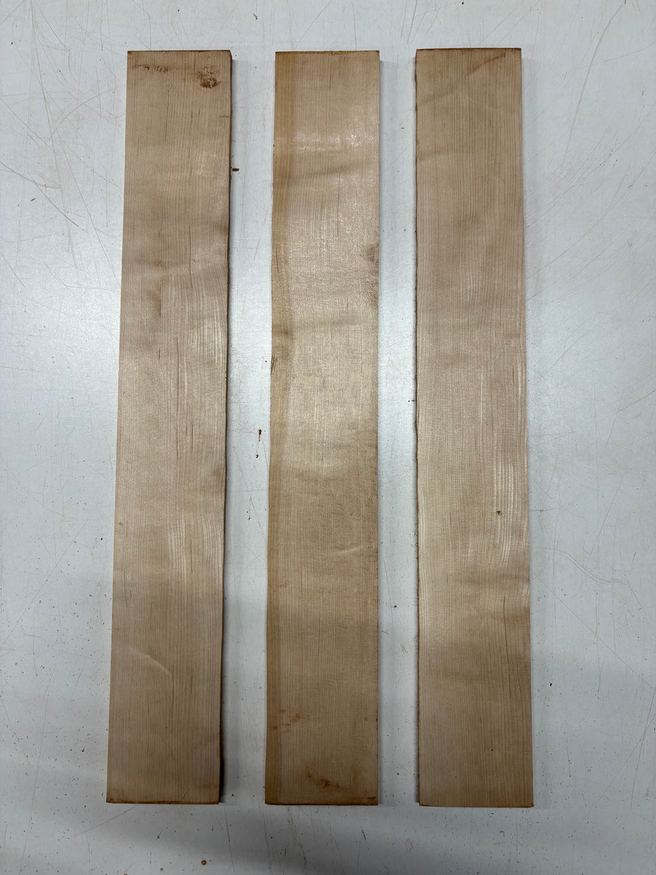 3 Pack, Hard Maple Fingerboard Blanks 21"x3"x3/8"#5885