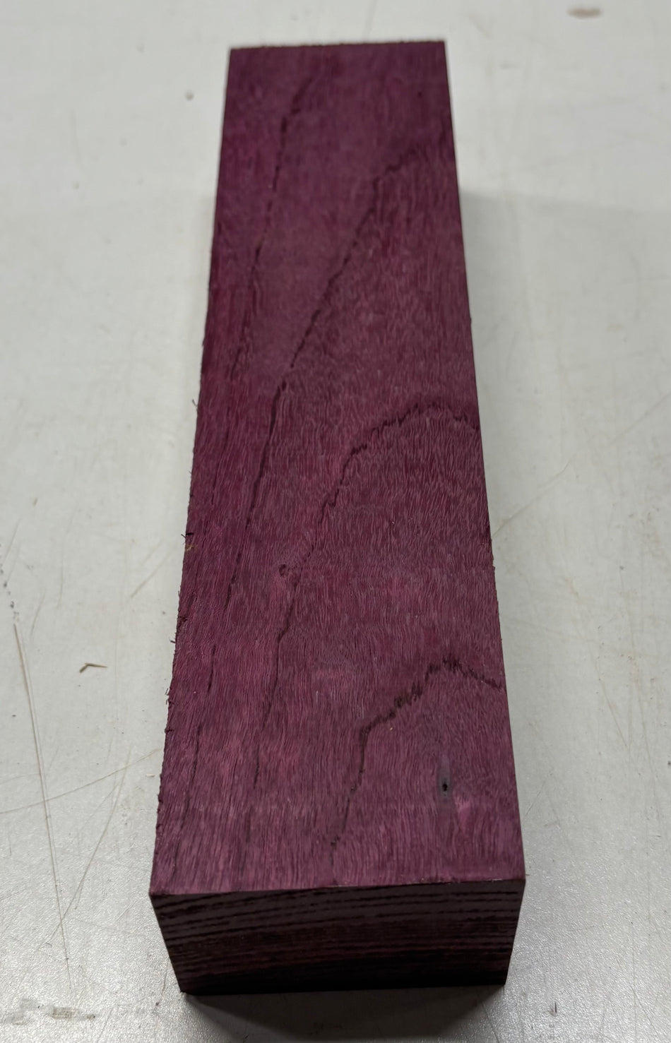 1 Piece, Flame Purpleheart Lumber Board Blank 10 1/2" x 2 1/2" x 2" #5