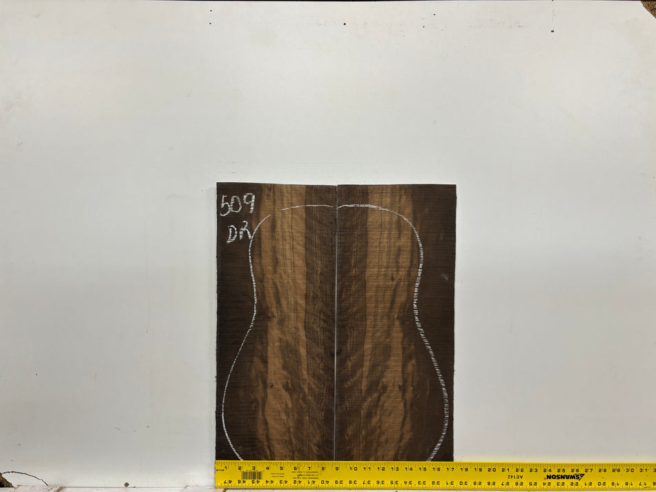 Macassar Ebony Dreadnought Guitar Back & Side Sets #509