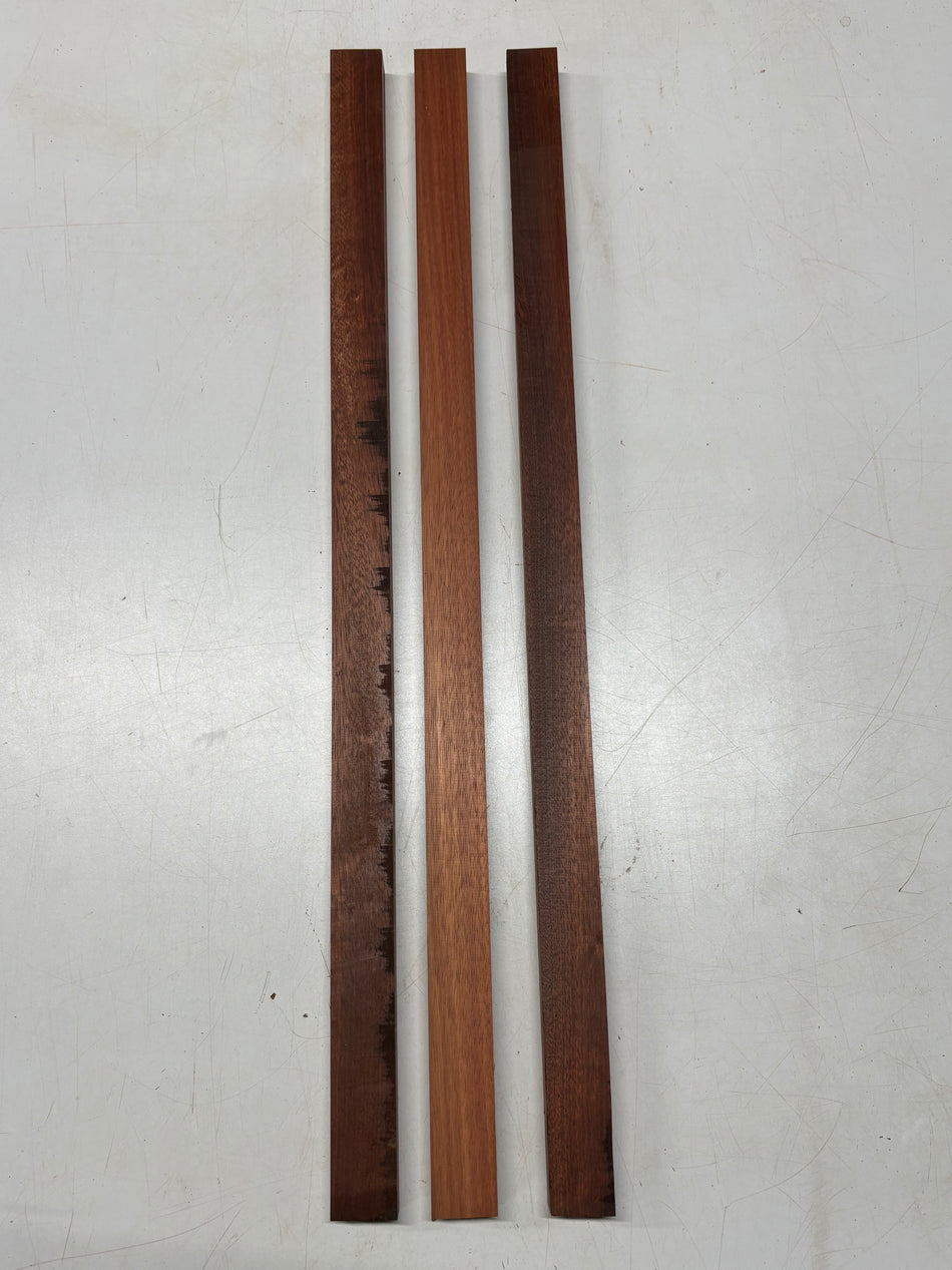 3 Pack, Bloodwood Thin Stock Lumber 31" x  1 1/2" x 1" #6