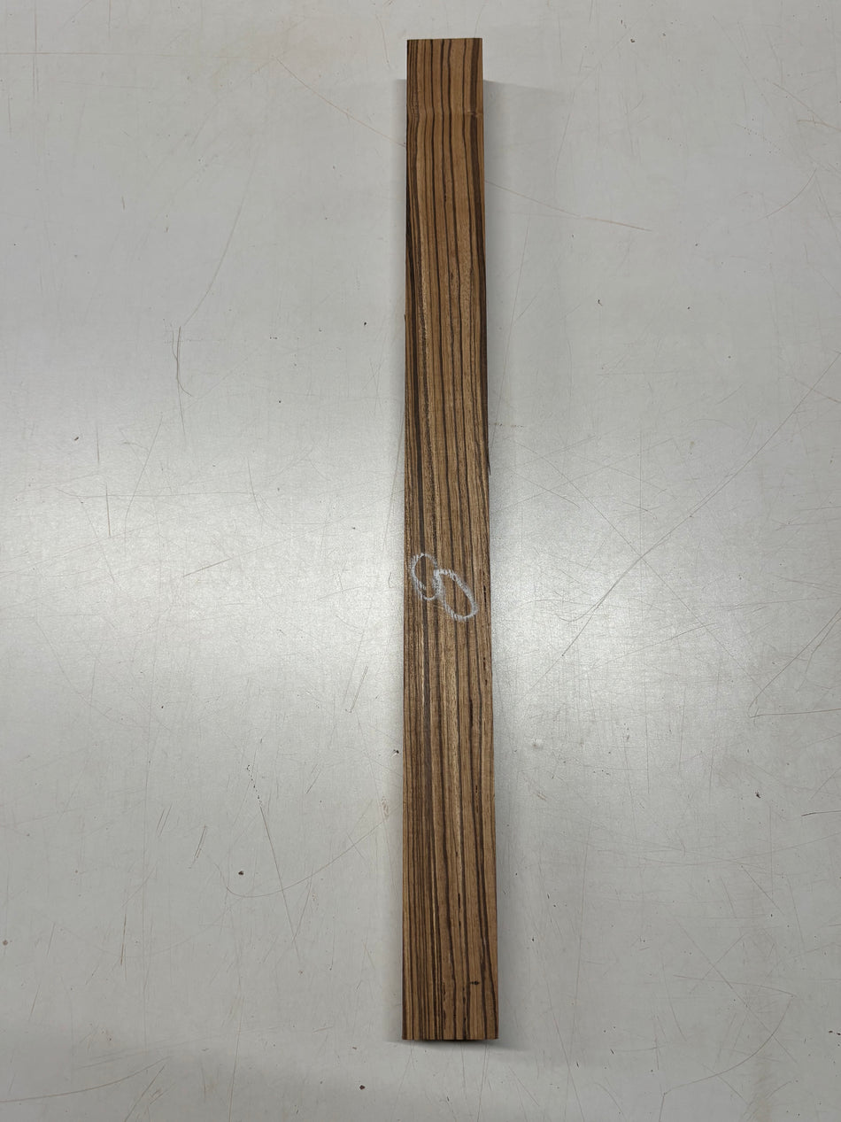1 Piece, Zebrawood Turning Wood Blank 24 1/2" x 2" x 1 5/8" #8