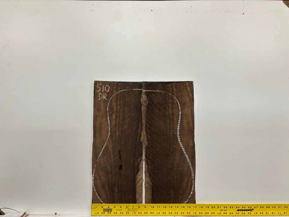 Macassar Ebony Dreadnought Guitar Back & Side Sets #510