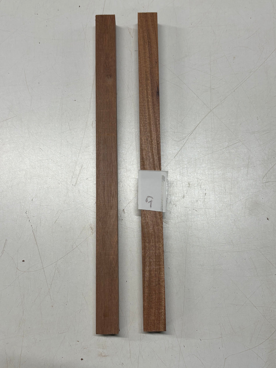 2 Pack, Santos Mahogany Lumber Board Blank 16" x 1" x  1" #9