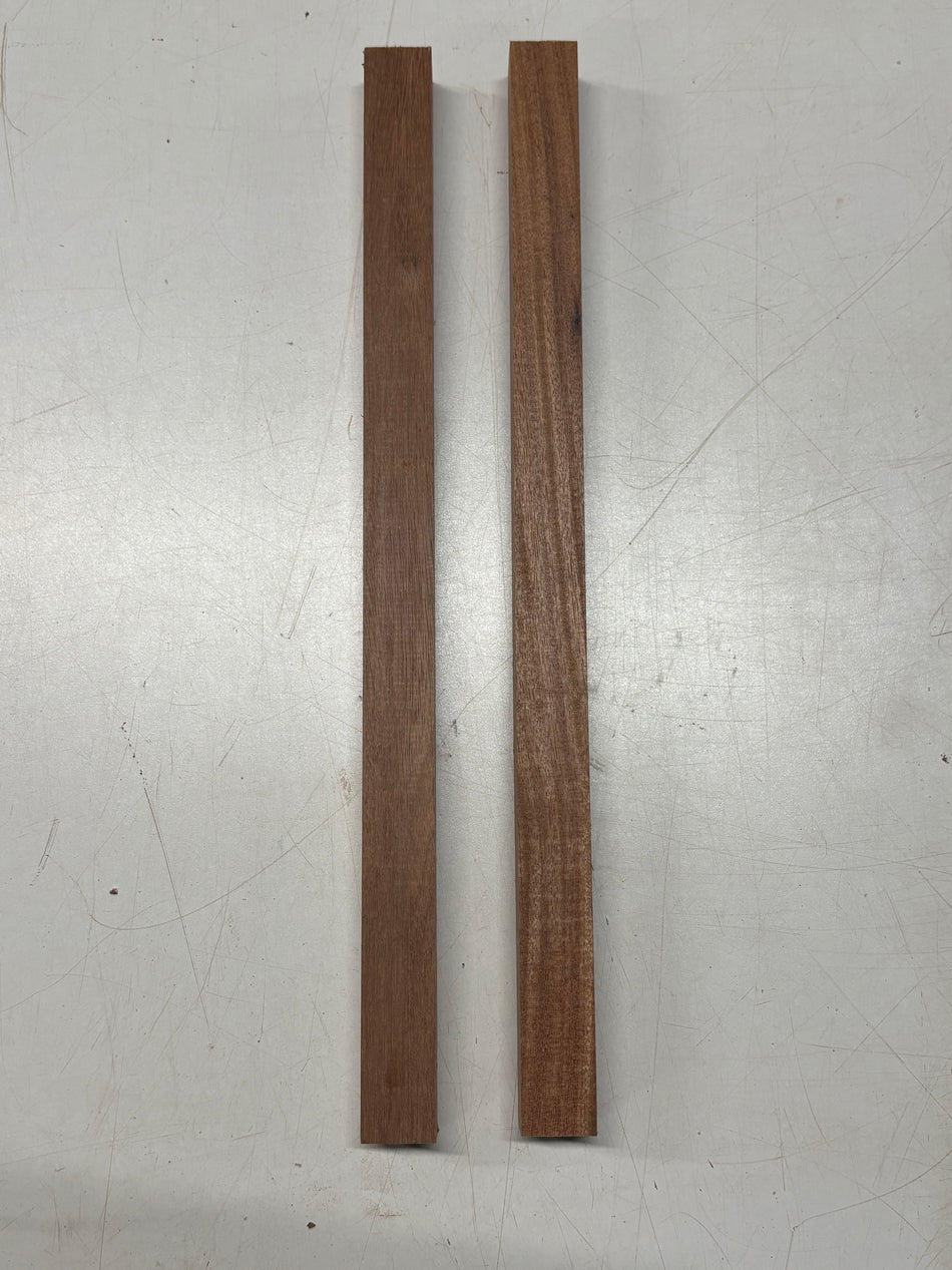 2 Pack, Santos Mahogany Lumber Board Blank 16" x 1" x  1" #9