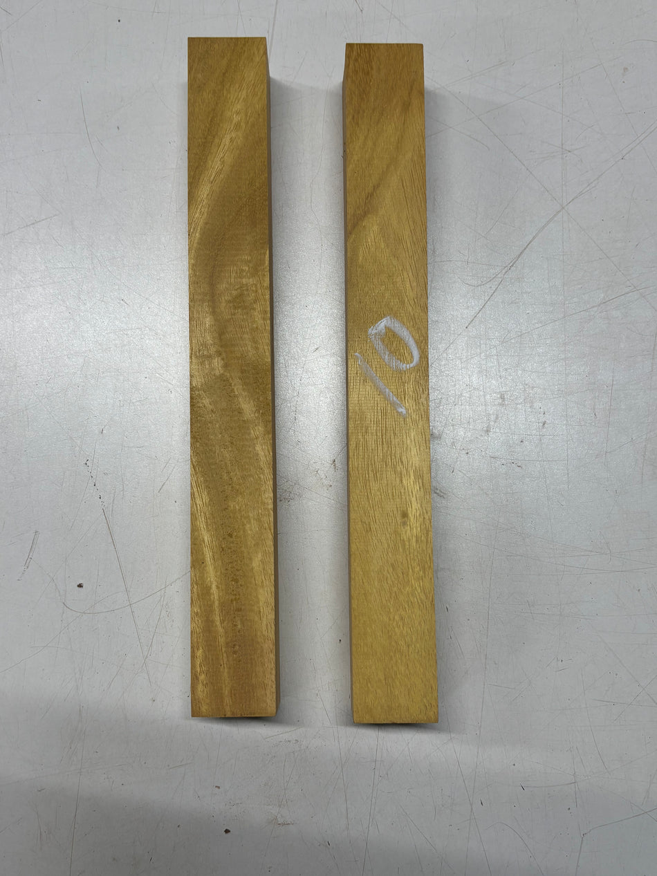 2 Pack, Osage Orange Turning Wood Blank 12 7/8" x 1 1/2" x 1 1/2" #10