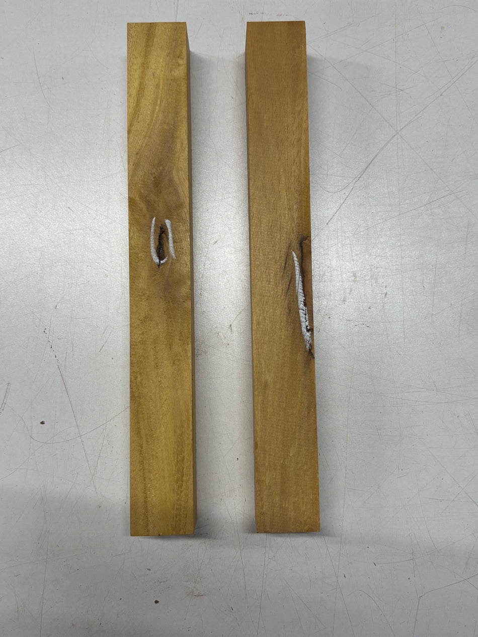 2 Pack, Osage Orange Turning Wood Blank 12 7/8" x 1 1/2" x 1 1/2" #10