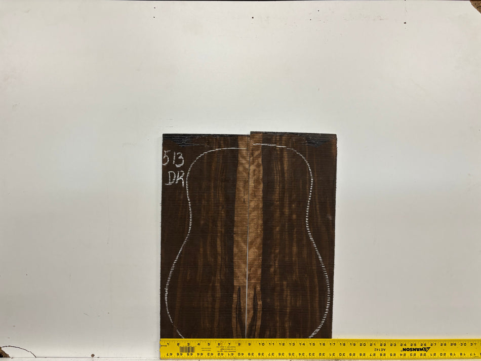 Macassar Ebony Dreadnought Guitar Back & Side Sets #513