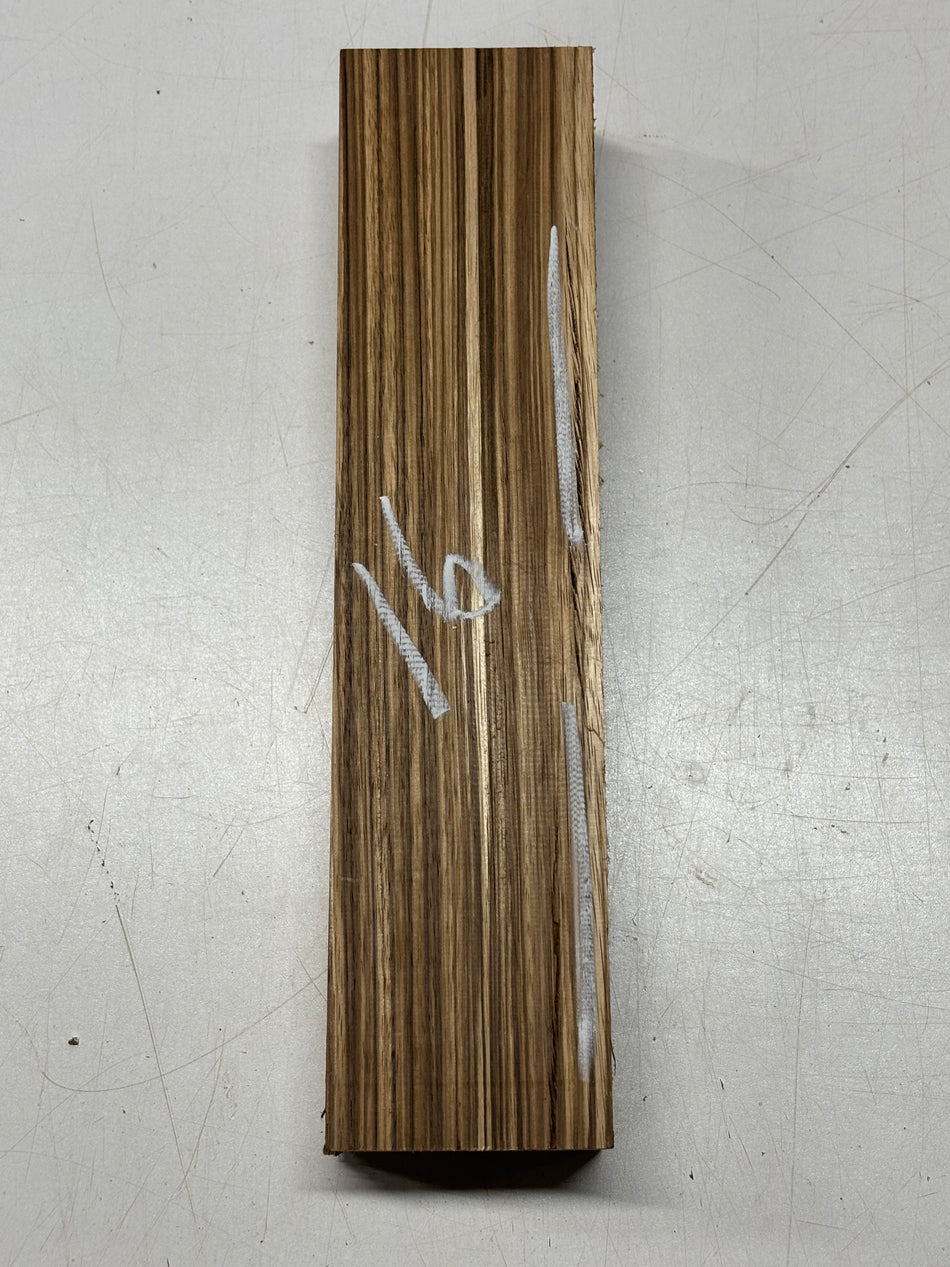 1 Piece, Zebrawood Lumber Board Blank 12 1/2" x 3" x 1 7/8" #16