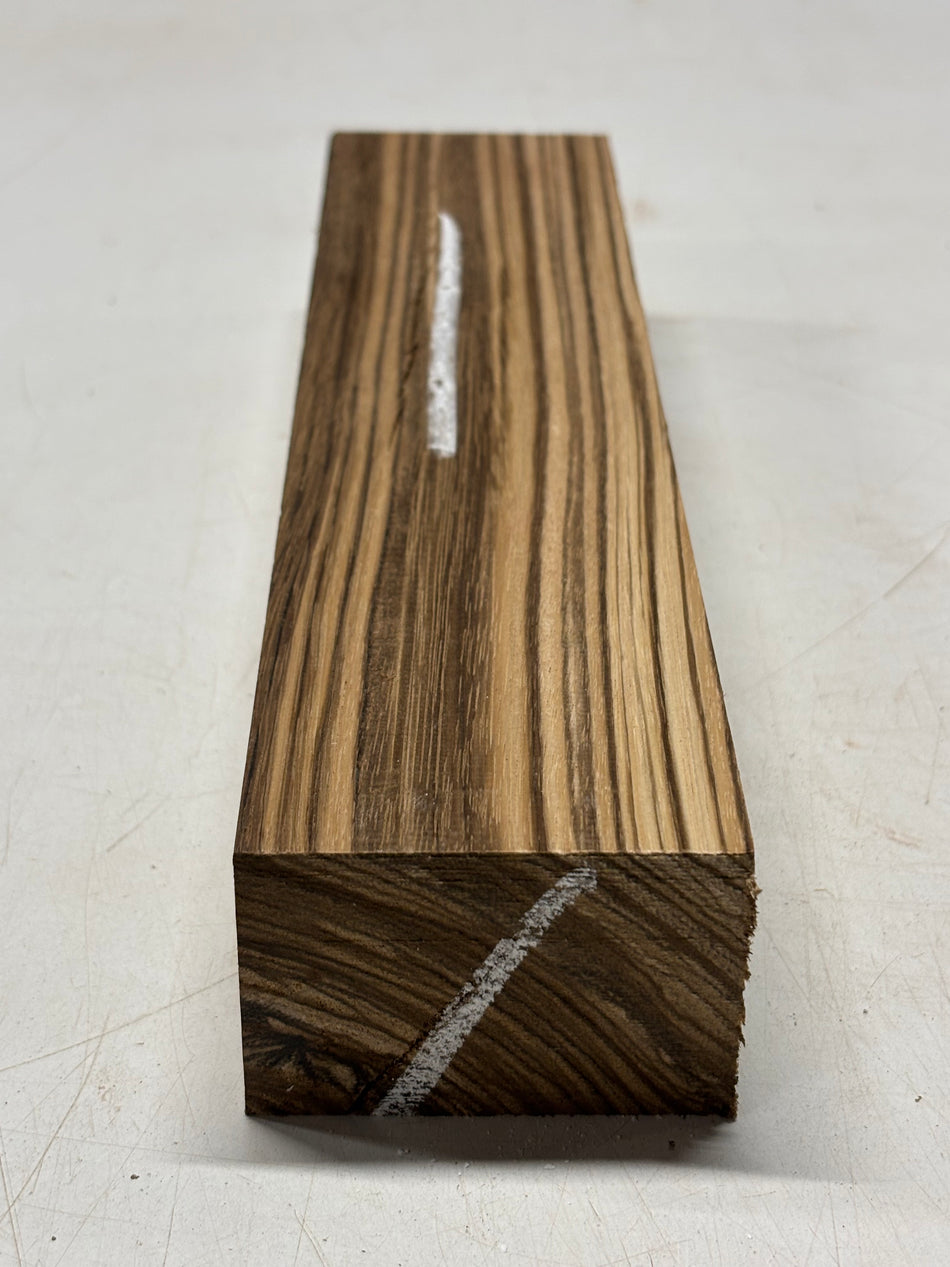 1 Piece, Zebrawood Lumber Board Blank 12 1/2" x 3" x 1 7/8" #16