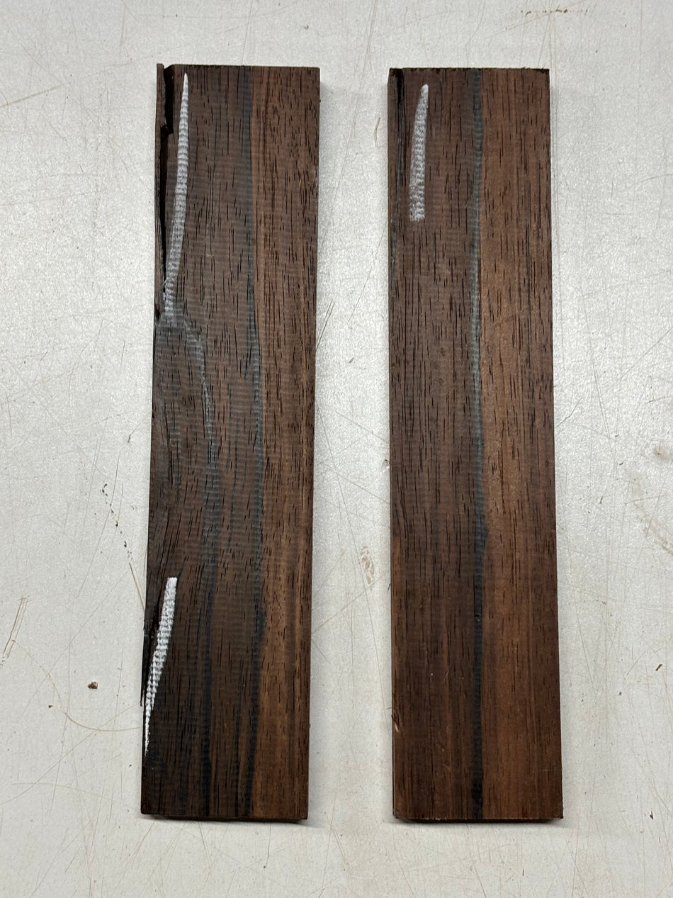 2 Pack, Malaysian Blackwood Bridge Blanks 9" x 2" x 1/2" #19
