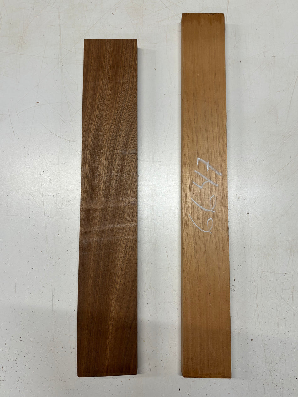 2 Pack, 2 Species Spanish Cedar + Sapele Guitar Neck Blanks   Sapele : 22"x3-3/4"x1"   Cedar : 24"x3"x1"#6647