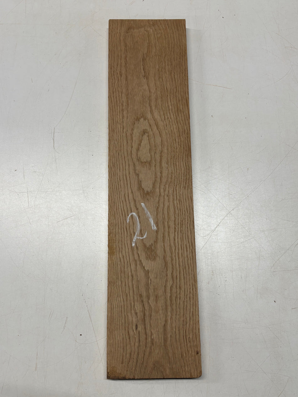 1 Piece, White Oak Lumber Board Blank 24" x 5 1/2" x 1" #21
