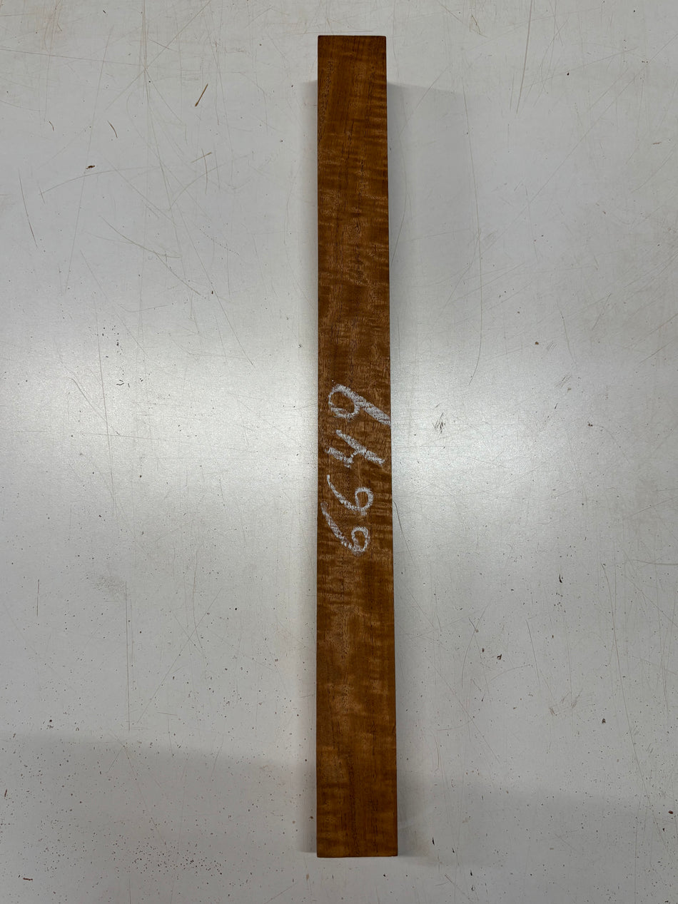 1 Piece, Curly Flame Mahogany Turning Wood Blank  22"x2"x2"#6649