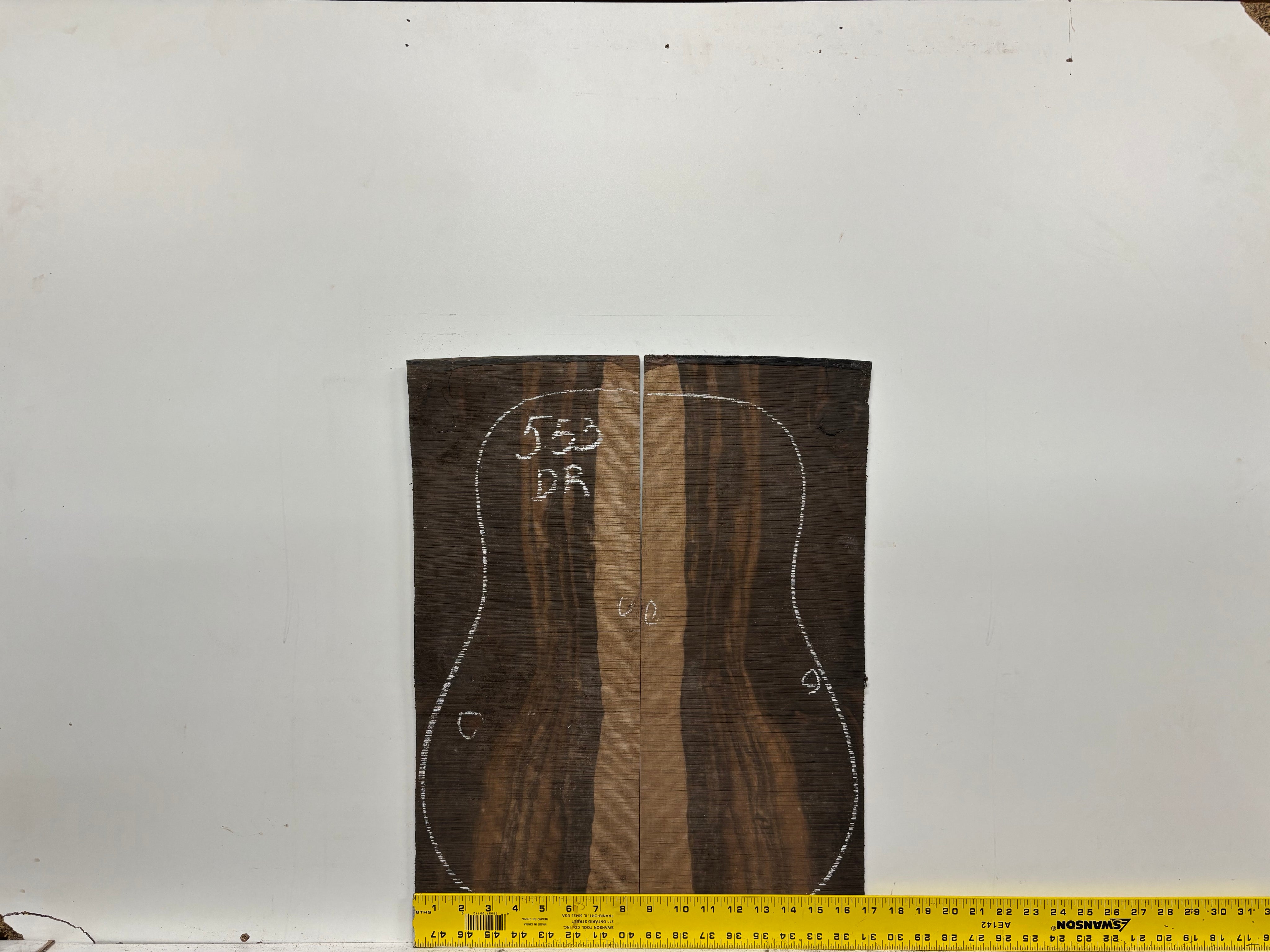 Macassar Ebony Dreadnought Defective Guitar Back & Side Set #553 Exotic Wood Zone 
