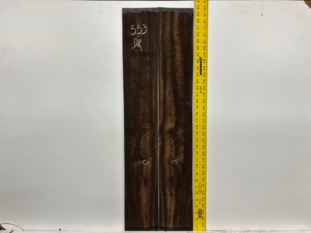 Macassar Ebony Dreadnought Defective Guitar Back & Side Set #553 Exotic Wood Zone 