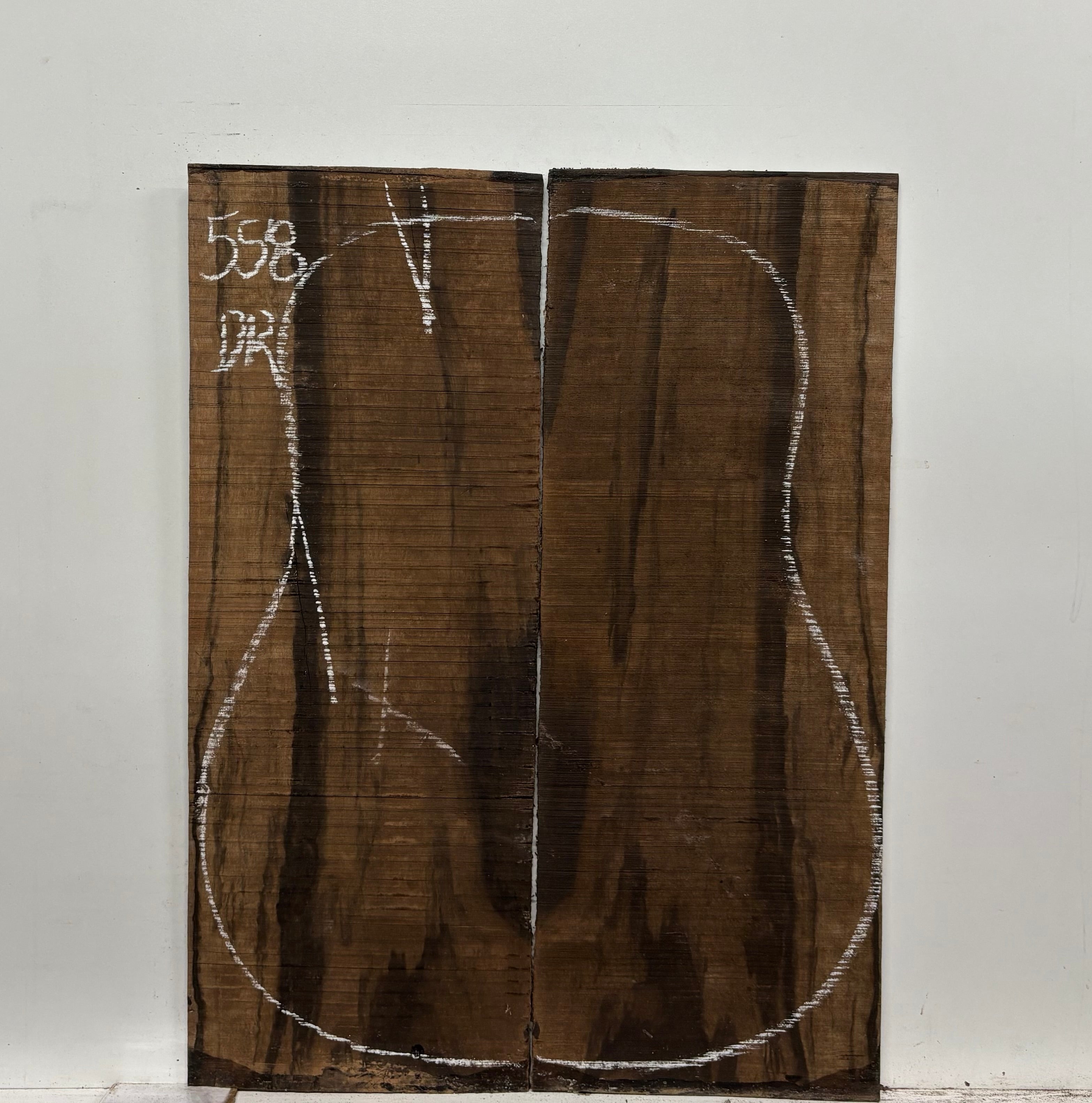 Macassar Ebony Dreadnought Defective Guitar Back Set #558 Exotic Wood Zone 