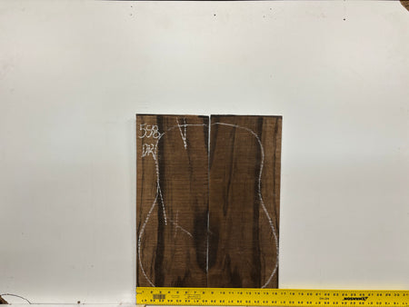 Macassar Ebony Dreadnought Defective Guitar Back Set #558 Exotic Wood Zone 