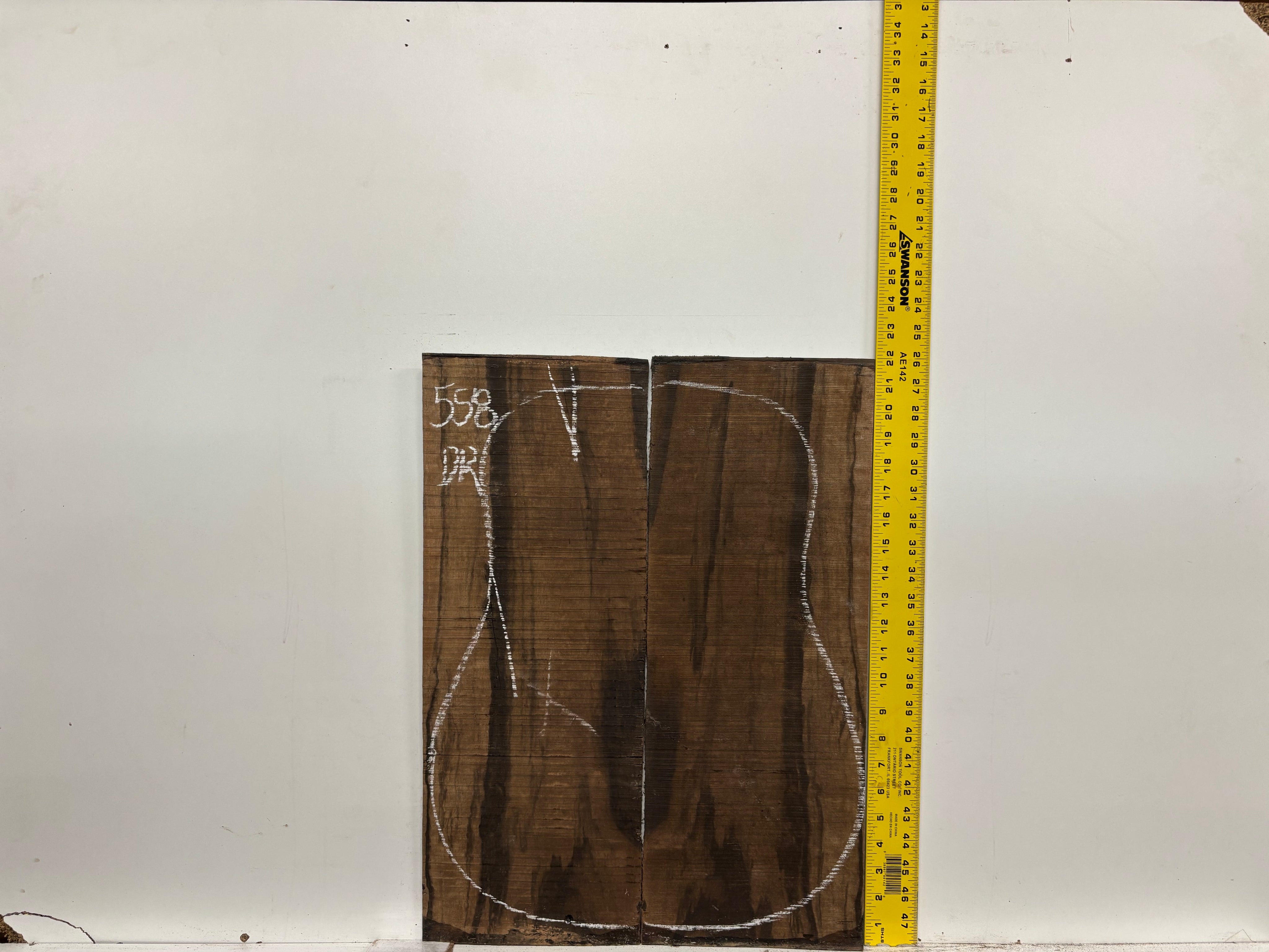 Macassar Ebony Dreadnought Defective Guitar Back Set #558 Exotic Wood Zone 