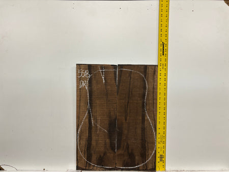 Macassar Ebony Dreadnought Defective Guitar Back Set #558 Exotic Wood Zone 