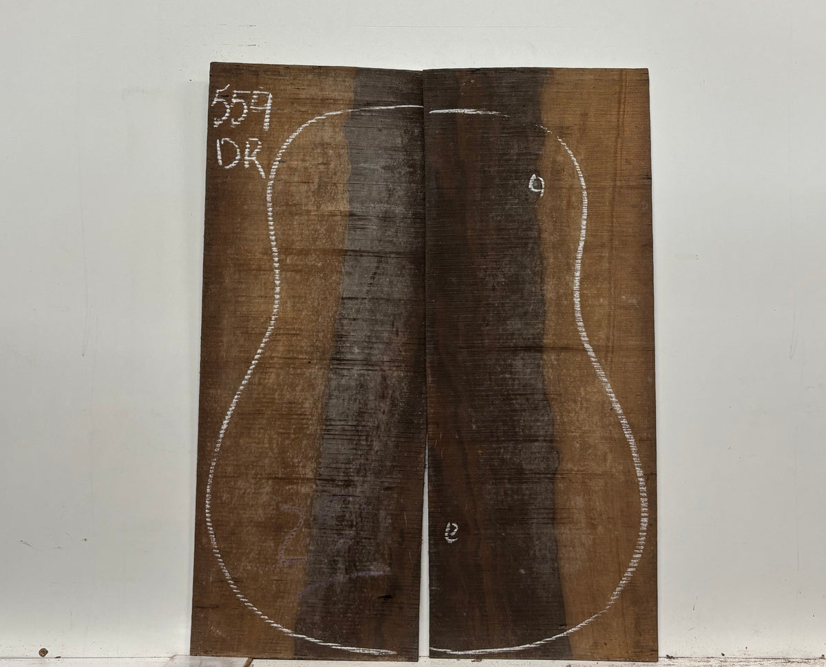 Macassar Ebony Dreadnought Defective Guitar Back Set #559 Exotic Wood Zone 