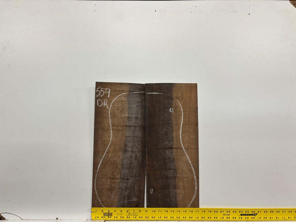 Macassar Ebony Dreadnought Defective Guitar Back Set #559 Exotic Wood Zone 