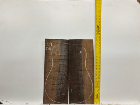 Macassar Ebony Dreadnought Defective Guitar Back Set #559 Exotic Wood Zone 