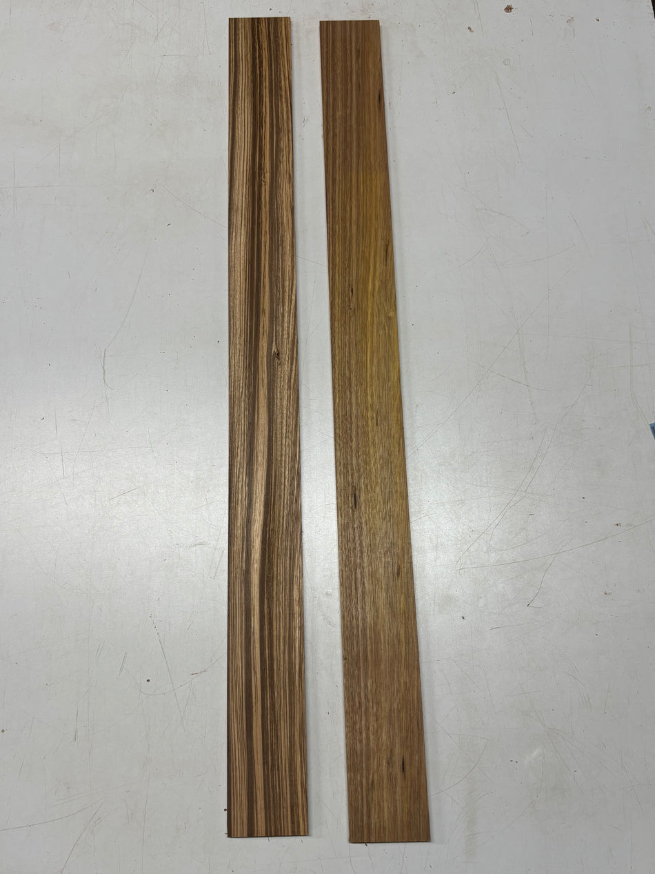 Paquete de 2, 2 especies Limba Negro + Purpleheart Flameado ( blanks de madera para torneado) #8415