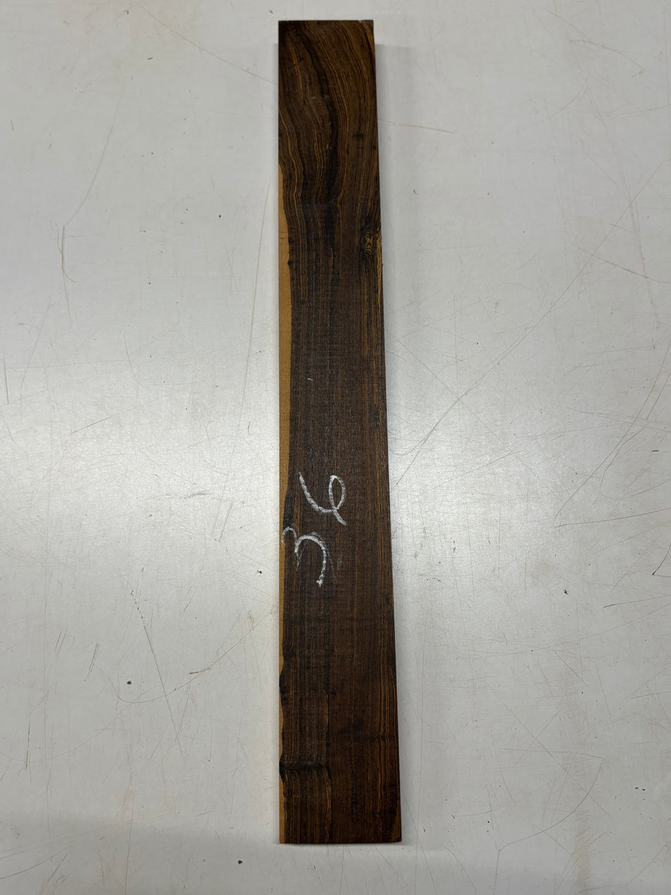 Paquete de 5, 3 especies de arce duro + palo de sangre + nogal (madera fina) 18"x2"x3/4"