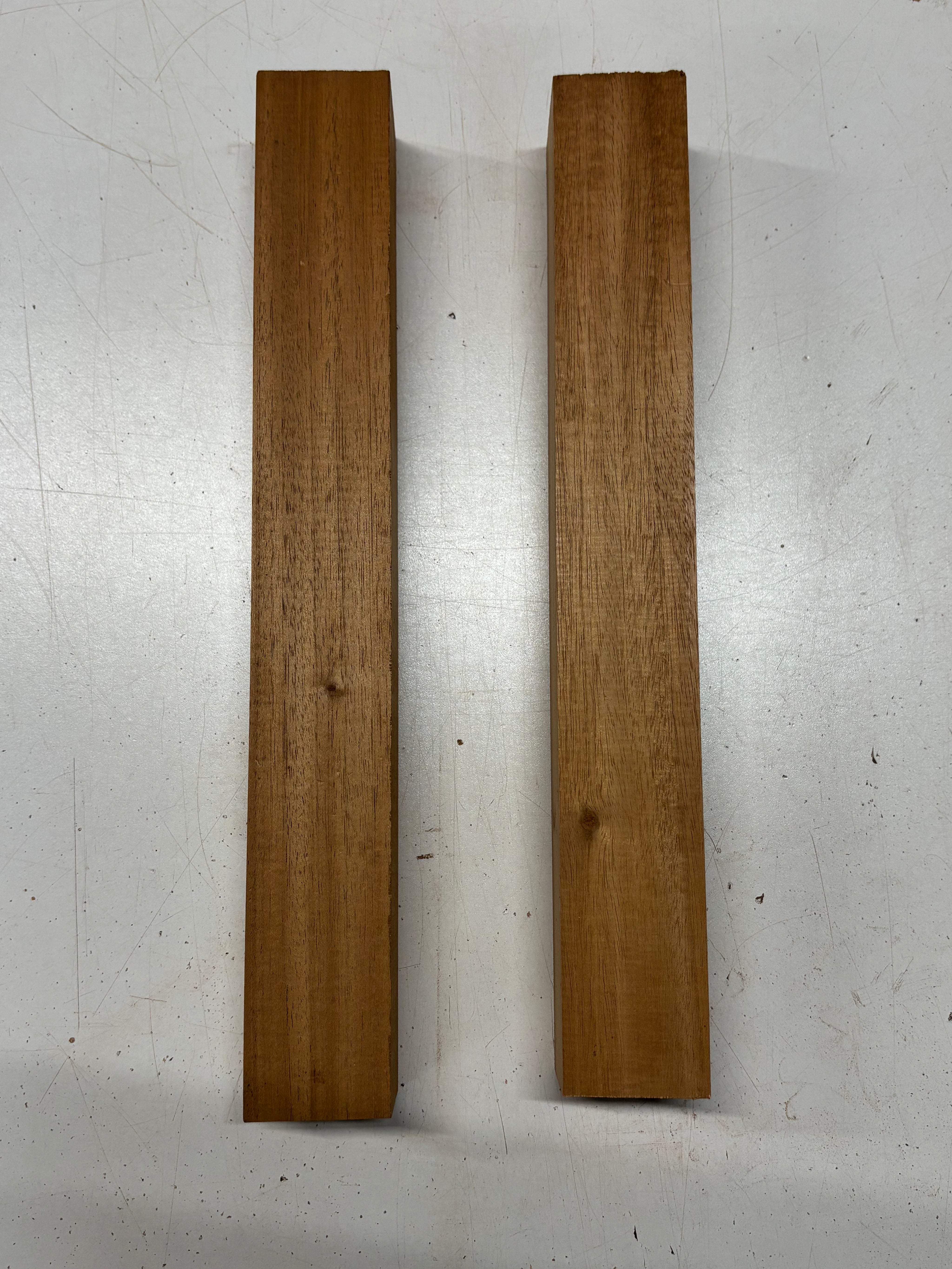 2 Pack, Mahogany Turning Wood Blanks 14-1/2"x2"x2"#8310 - Exotic Wood Zone