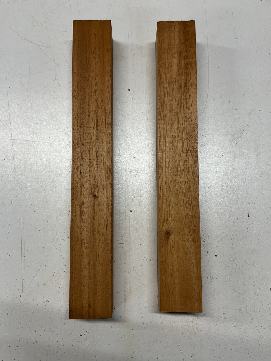 2 Pack, Mahogany Turning Wood Blanks 14-1/2"x2"x2"#8310 - Exotic Wood Zone