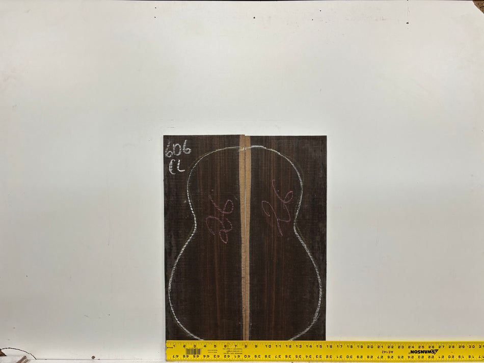 Macassar Ebony Classical Guitar Back & Side Set #606