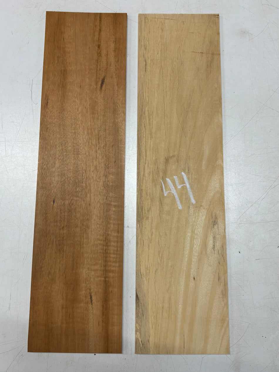 Paquete de 4, 4 especies de madera fina de roble blanco + cerezo + palo morado + nogal 12"x1-7/8"x3/4" #