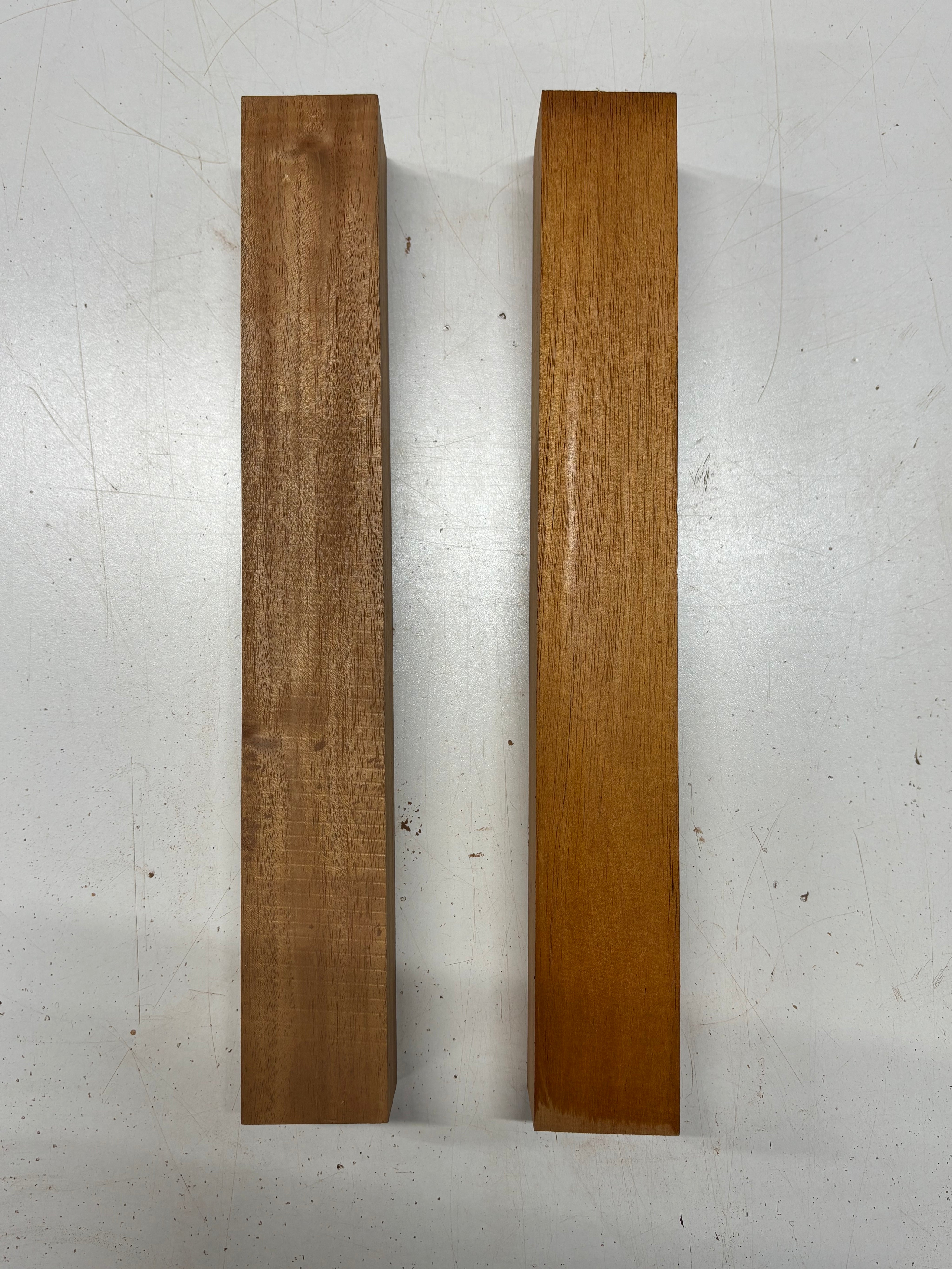 2 Pack, Mahogany Turning Wood Blanks 14-1/2"x2"x2"#8315 - Exotic Wood Zone