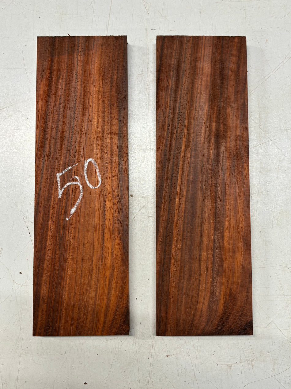 Lot de 2, 2 essences Palissandre des Indes + Touche en érable moucheté ébauches #8399