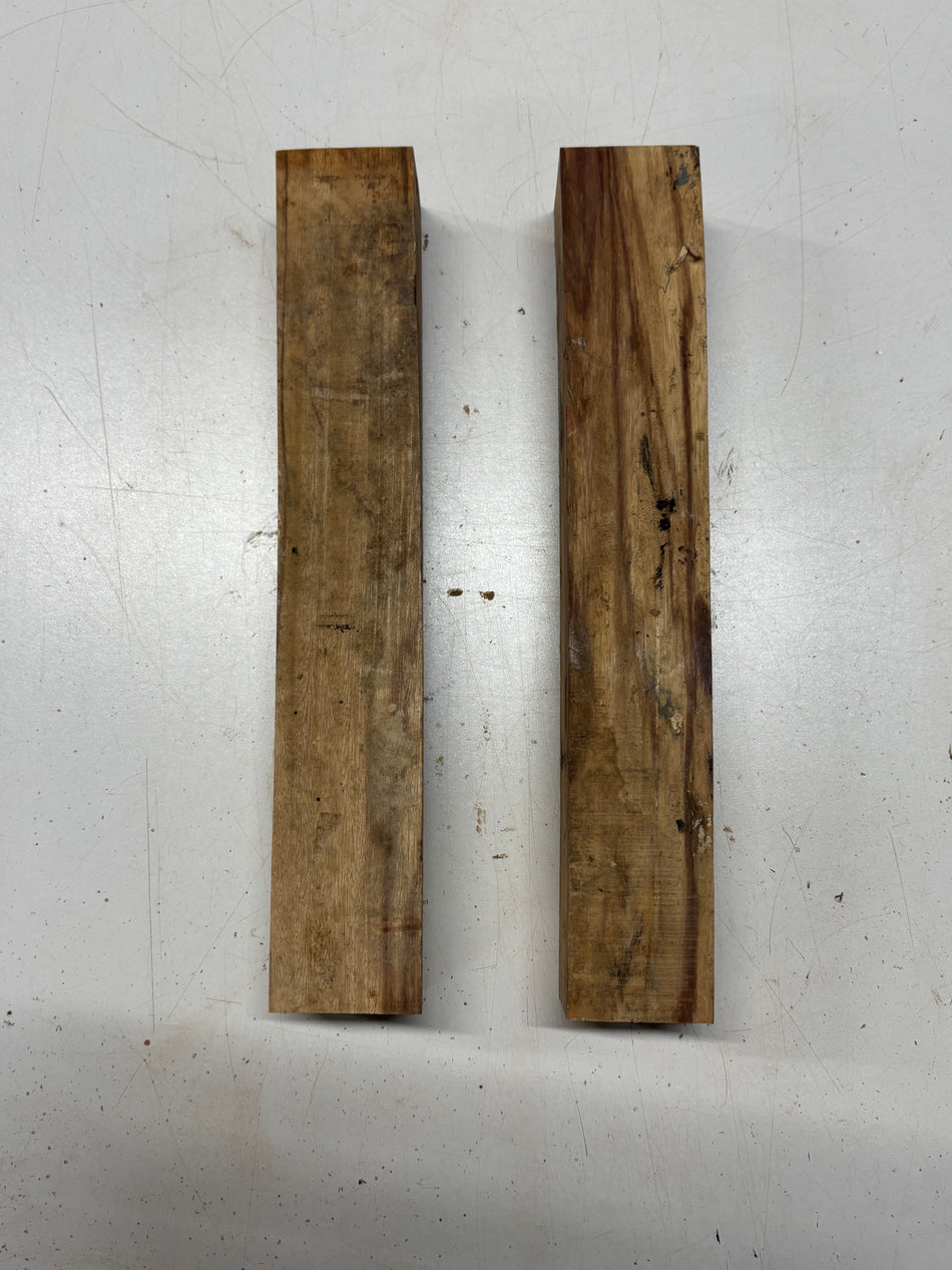 2 Pack, Red Tamarind Turning Wood Blanks 12"x2"x2"#8320 - Exotic Wood Zone