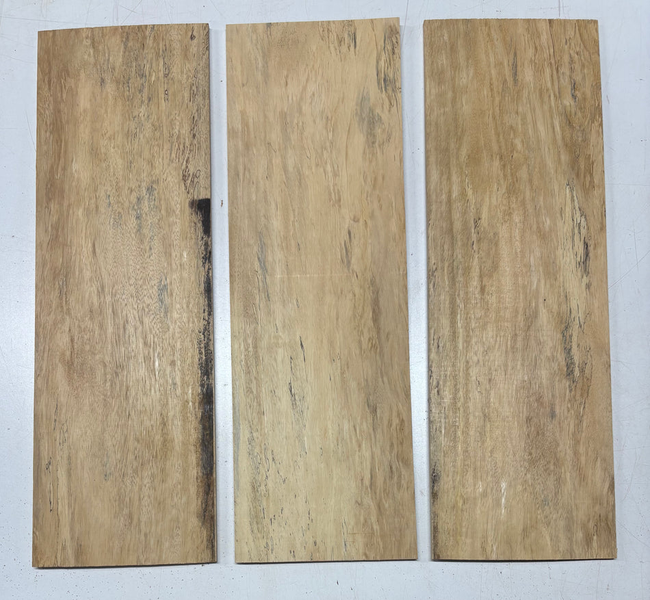 3 Pack, Spalted Tamarind Thin Stock Lumber  21"x6-7/8"x1/4" #8323 - Exotic Wood Zone