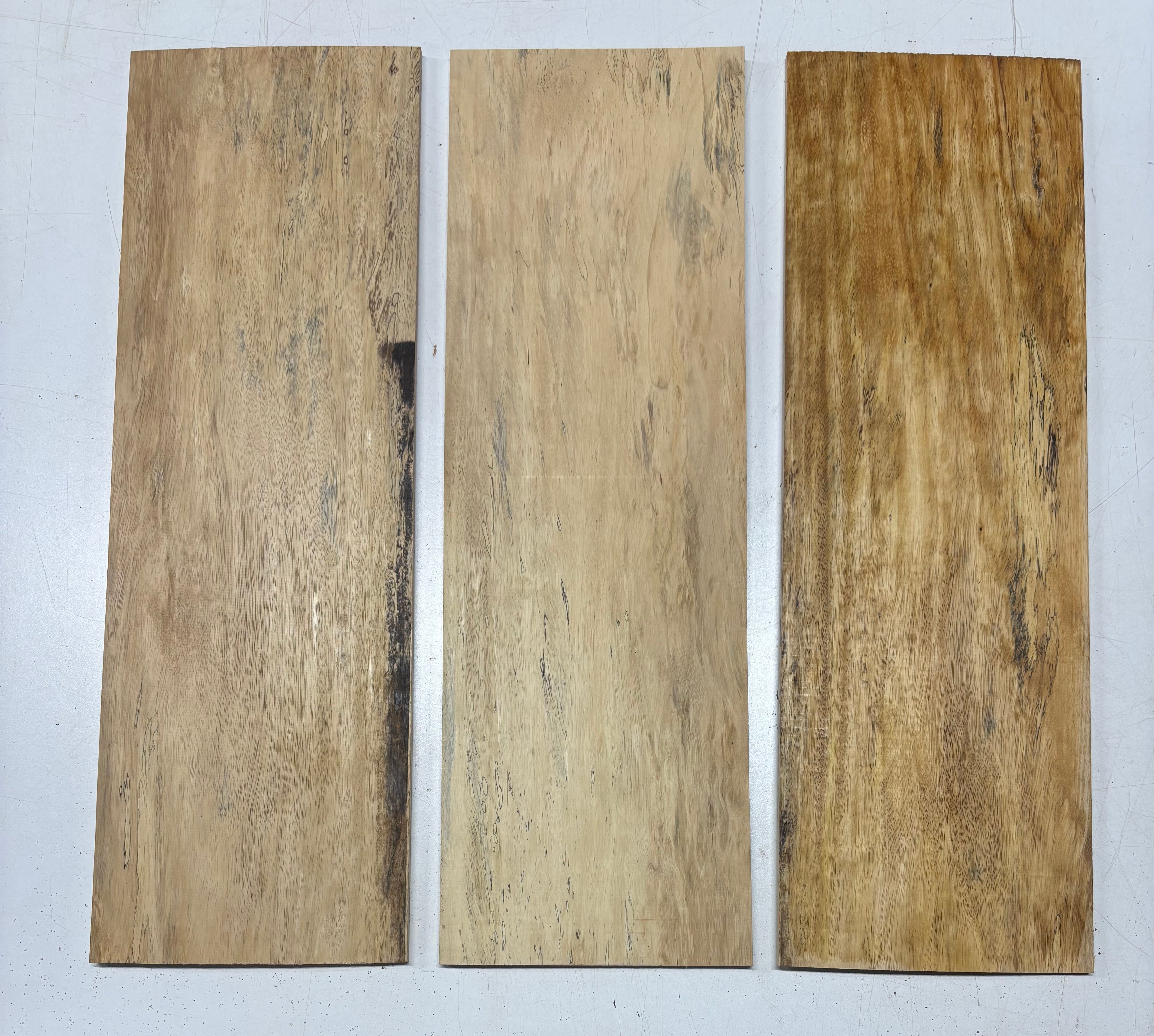 3 Pack, Spalted Tamarind Thin Stock Lumber  21"x6-7/8"x1/4" #8323 - Exotic Wood Zone