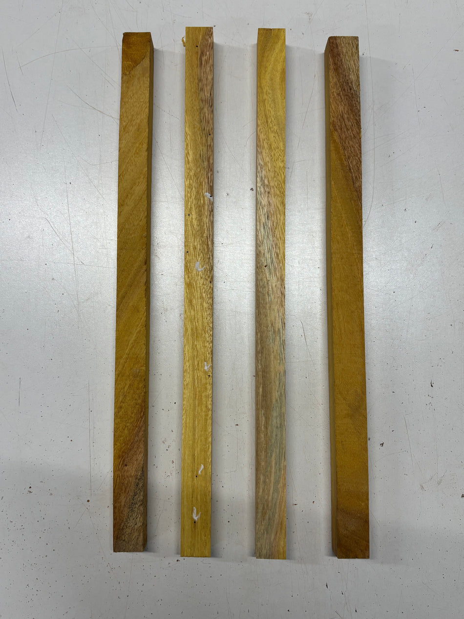 4 Pack, Osage Orange Turning Wood Blanks 18"x1"x1"#8329 - Exotic Wood Zone