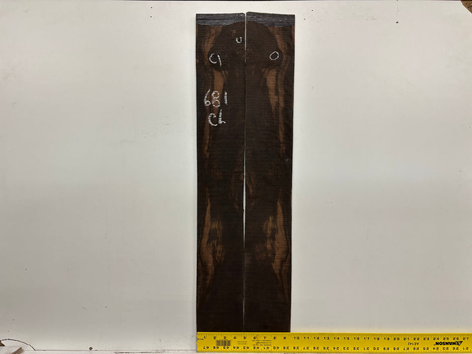 Macassar Ebony Classical Defective Guitar Side Set #681