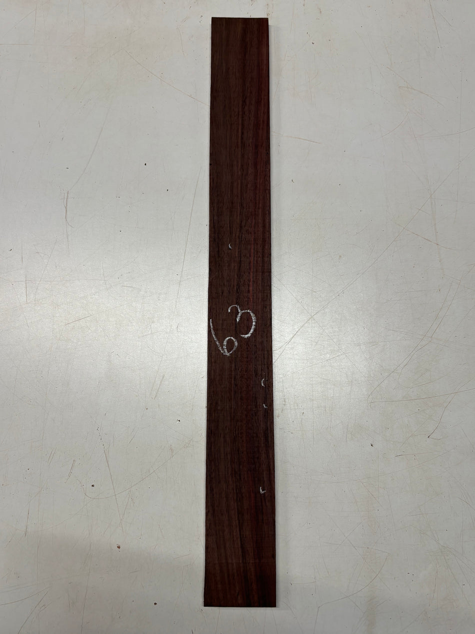 1 Piece, Royal Indian Rosewood Guitar Bass Blank 28" x 3" x 3/8" #63