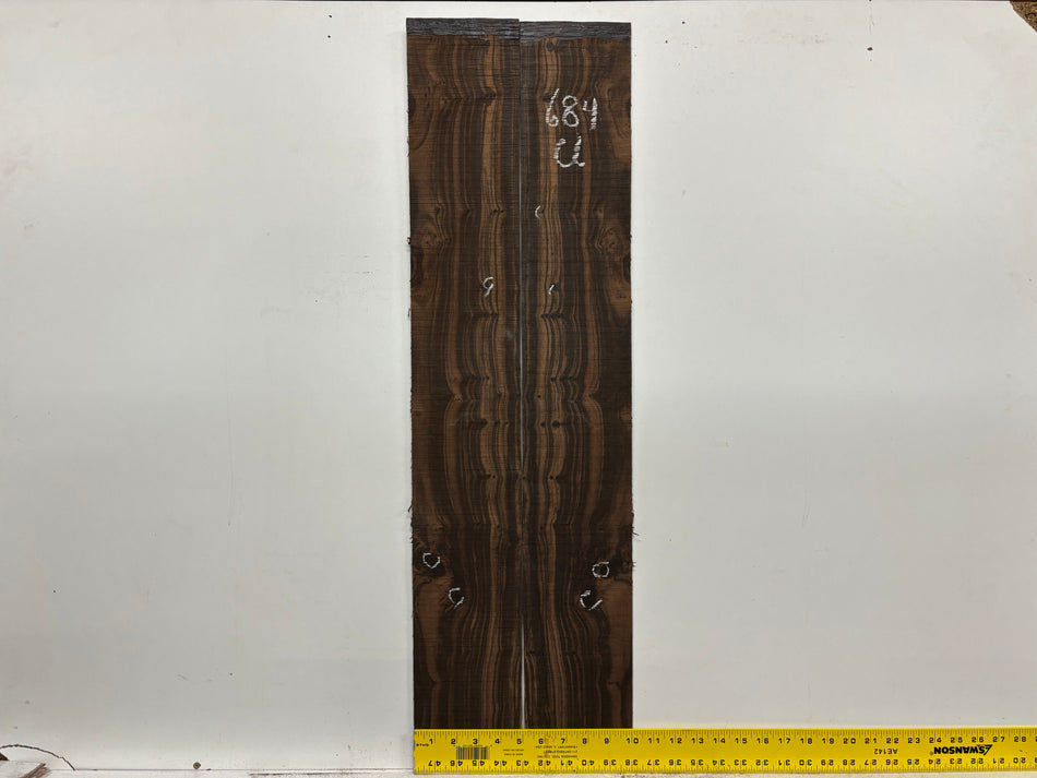 Macassar Ebony Classical Defective Guitar Side Set #684 Exotic Wood Zone 